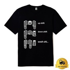 Manual Transmission Three Pedals Car Enthusiast Funny T Shirt Tee Sizes S to 5XL