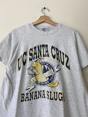 Vintage 90’s UC Santa Cruz Banana Slugs Pulp Fiction Grey Tee Shirt