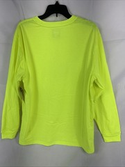 NWT Wrangler Workwear Men’s Hi-Vis Yellow Long Sleeve Pocket T-Shirt Size XL