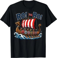 Retro Ro Ro Norway Viking Ship Soccer Norwegian Fan Tee T-Shirt