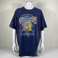 Vintage 1997 National Champions Michigan Wolverines Single Stitch T-shirt