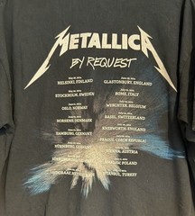 Metallica Shirt XL By Request 2014 Tour Black Band Rock Metal Gig Festival