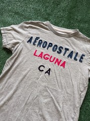 Y2K Aeropostale Laguna Beach Short Sleeve T Shirt Size S gray Embroidered Logo