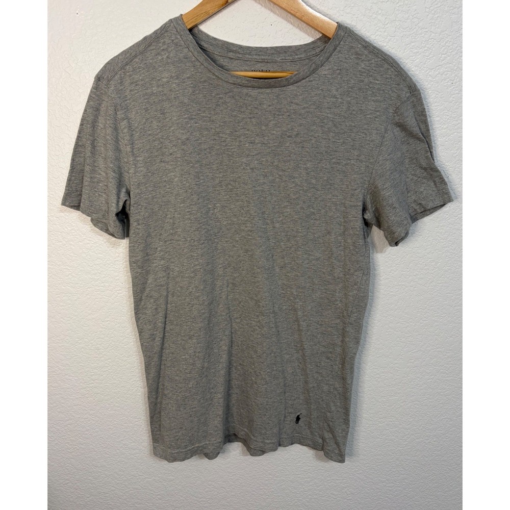 Polo Ralph Lauren Mens Slim Fit Crewneck T-Shirt Heather Gray Cotton Size M