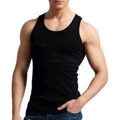 2 Pack Men’s White /Black A-Shirt TANK TOP ” 100% Cotton ” Size up to 4XL