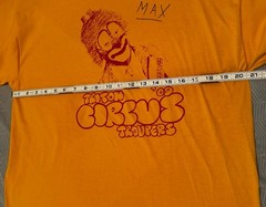 Triton Circus Troupe Tee with Max written on it. Size large