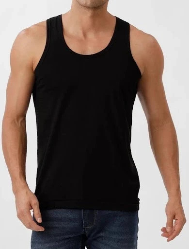 1, 3 PCS MENS VESTS 100% COTTON TANK TOP SUMMER TRAINING GYM TOPS PLAIN S-5XL