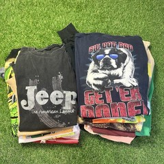 Lot of 20 Modern Graphic T Shirts Mixed Size Wholesale Bulk Reseller Y2K A24