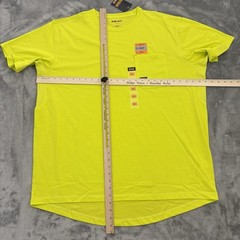 Ariat Rebar Shirt Men’s 2XL T Hi Vis Green Safety Pocket Short Sleeve Work Tee