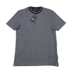 Boss Hugo Boss Navy H-Thompson Textured Pattern Cotton Short Sleeve T-Shirt S