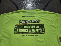 New in Package (NIP) Menards Mens 2XL Neon Safety Yellow HI-VIS XXL T-Shirt