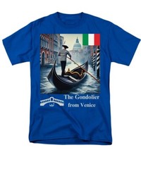 The Gondolier from Venice Premium High-End T-shirt S-4XL Italy Souvenir Gift!