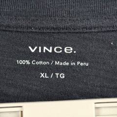 Vince XL Black Henley Long Sleeve Tee Minimalist Quiet Luxury Modern Classic
