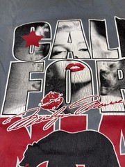 California Republic Graphic T-Shirt – Cali Bear Lip Print Streetwear Tee Sz M