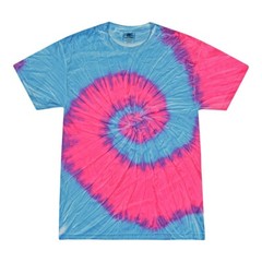 Multi-Color Tie Dye T-Shirts, Kids & Adults Short Sleeve Cotton Colortone