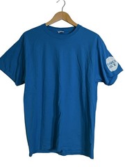 Trader Joe’s Port & Company Shirt Mens Large Blue Short Sleeve Logo Graphic Tee
