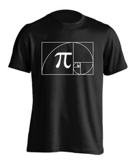Golden Ratio Pi Math Graphic Tee Fibonacci Spiral Nature Physics Theme T-Shirt