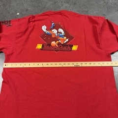 Vintage Donald Duck T Shirt Mens XXL Red Distressed Y2K USA