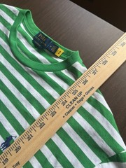 Polo Ralph Lauren Classic Fit Green White Striped Tee Shirt Medium Mens Preppy