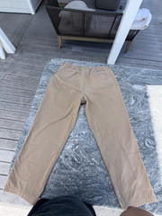 Vintage 1990s Yuppie Beige Cotton Trousers Unisex Sz N/A