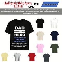 Custom Father’s Day T-shirt Gift, Personalized Name, Photo Image Tee for Daddy