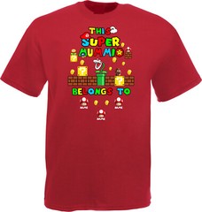 Personalised Super Mummio TShirt, Super Mummio Gaming Shirt, Funny Mario Tee Top