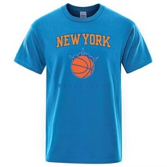 New York Basketball Streetwear Men’s Oversized Breathable Cotton T-Shirt