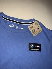 NWT Puma BMW Motorsport MMS Racer Logo Men’s T Shirt Blue Sz L $40