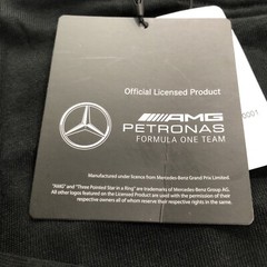 Mercedes Men’s Black AMG Petronas F1 Team 2024 Stealth Logo T-Shirt Medium