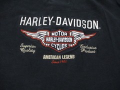 Harley Davidson Shirt Mens XL Black Biker Henley Woven Casual Pullover Y2K