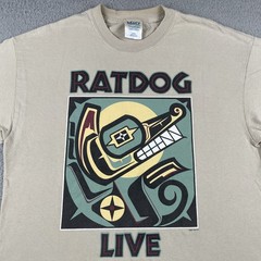 Vintage Rat Dog Music 2001 Band Shirt Live Front & Back Print Large Y2K Brown