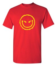 Evil Faces Sarcastic Humor Graphic Novelty Super Soft Ring Spun Funny T Shirt