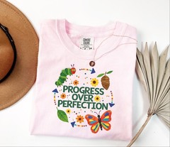 Cute Teacher Shirt Progress Over Perfection Elementary Teacher Back To School Te