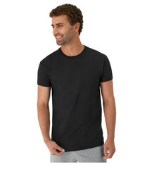 Hanes T-Shirt, 6-Pack, Moisture-Wicking T-Shirt Undershirts, Black/Grey/Blue