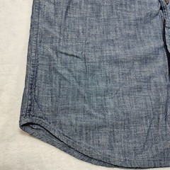 Banana Republic Henley Shirt Mens M 100% Cotton Pocket Button Up Chambray Denim