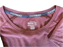 Dickies Temp-iQ Work T-Shirt Sz 3XL Performance Pullover Tee Maroon Long Sleeve