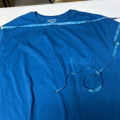 S/2 ST JOHNS BAY T- SHIRT MENS 3XLT Big & Tall Lt. Blue & Blue Pocket Cotton L-1