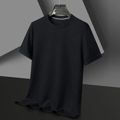 New Summer Waffle Round Neck Short Sleeved T-shirt for Men’s Short Sleeved Top