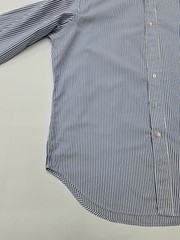 Ralph Lauren Boys Blue Striped Button Up Shirt Size 16 Slim Classic