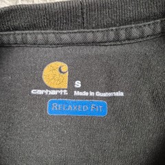 Lot Of 2 Carhartt Relaxed Fit Mens Pocket Tshirts Small Gray Black Short Sleeve