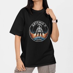 ARTEMIS II Rocket Launch T Shirt Space Mission 2026 Graphic Moon Astronaut TEE