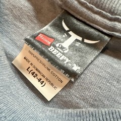 Rhino Men’s L Gray 100% Cotton Jersey Crew Neck Short Sleeve Graphic Logo Tee