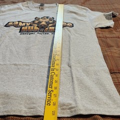 Army Hog Hunters Graphic T-Shirt Med Mens Grey Double Sided Gildan Ultra Cotton