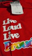 Rue21 Men’s M Red Pride Graphic Print T-Shirt Live Loud Live Proud