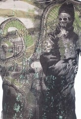 Rare $62 AFFLICTION Sand SERPEANT EMPEROR Short Sleeve Slim Fit Y2K T-shirt NWT