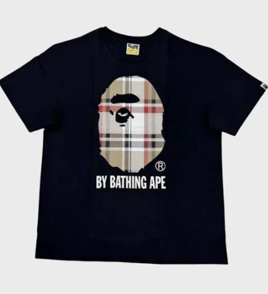 Bape Check by Bathing Ape Tee Black Size Small (new)