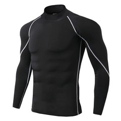 Men Compression Sport T-Shirt Quick Dry Fitness Running Gym Tight Long Sleeve
