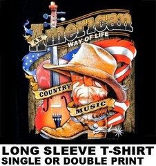 COUNTRY MUSIC AMERICAN WAY OF LIFE COWBOY COWGIRL WESTERN HAT BOOTS T-SHIRT 622