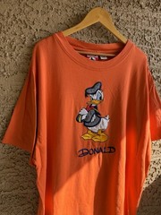 Vintage Disney Donald Duck Orange T Shirt Size 2XL