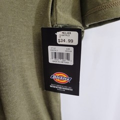 Dickies Temp-IQ Cooling Olive Green Short Sleeve Performance T-shirt Medium NWT
